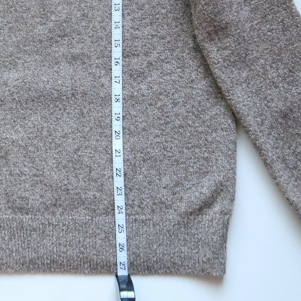 J.Crew Men's Marled Lambswool Shawl Collar Pullover Sweater Long Sleeve Cozy S